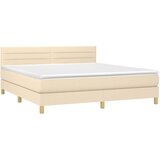 box spring s madracem LED krem 180x200 cm od tkanine | shoptok.hr