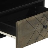  ormarić crni 80x33x46 cm od masivnog drva manga | shoptok.hr