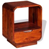  Noćni ormarić s ladicom od masivnog drva šišama 40 x 30 x 50 cm | shoptok.hr