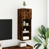 TV ormarić s LED svjetlima boja dimljenog hrasta 30,5x30x90 cm | Eponuda.com