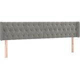  Uzglavlje s ušima svjetlosivo 183x16x78/88 cm baršunasto | shoptok.hr