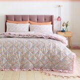 Catherine Lansfield Rožnato prešito pregrinjalo 220x230 cm Darcy Floral – | Shoptok.si