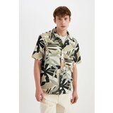 Defacto regular fit hawaiian printed cotton short sleeve shirt Cene