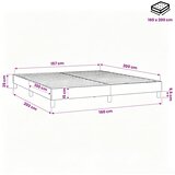  Okvir za krevet s oprugom zeleni 160x200 cm od tkanine Slike