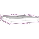  Okvir za krevet s oprugom plavi 200x200 cm od tkanine | shoptok.hr