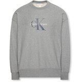 Calvin Klein Jeans Sweater majica antracit siva / tamo siva / bijela Cijene