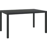 vidaXL vrtna miza črna 150x90x74 cm aluminij in wpc | Shoptok.si
