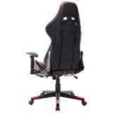 vidaXL Gaming stol z oporo za noge črno in rdeče umetno usnje | Shoptok.si