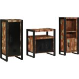 vidaXL Set namještaja za kupaonicu 3 pcs Čvrsto reciklirano drvo | shoptok.hr
