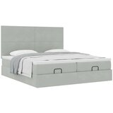 vidaXL Okvir kreveta s madracima svijetlosivi 200x200cm baršunasti | shoptok.hr