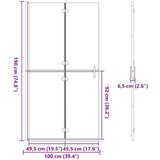 vidaXL zid za walk-in tuš ostalo crna i tamnoprozirna 100 x 190 cm | shoptok.hr