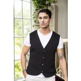 Dewberry 90862 Mens Knitwear Vest-BLACK