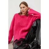 Herskind Volnen pulover ženski, roza barva