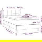Box spring krevet s madracem crni 90x190 cm baršunasti | shoptok.hr