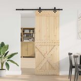  Klizna vrata NARVIK Prirodna i crna 85 x 210 cm (152,5 cm) | shoptok.hr