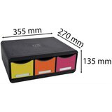  KUTIJA S 3 LADICE A6 (RUB SORT BOJE) IDERAMA EXACOMPTA 318798D CRNA/SORTIRANO | shoptok.hr