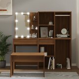  Set toaletnog stolića LED boja hrasta od konstruiranog drva | Eponuda.com