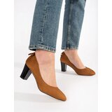 GOODIN Brown suede pumps on a heel | ePonuda.com