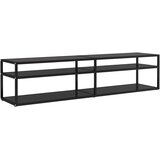 TV omarica črna 180x40x40,5 cm kaljeno steklo, (20732026) | Shoptok.si