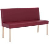  Klupa od umjetne kože 139,5 cm crvena boja vina | shoptok.hr