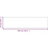  Balkonski zaslon boja pijeska 75x300 cm 100 % poliester Oxford | shoptok.hr