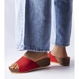 Gemre Red lacy wedge mules Bourque | Shoptok.si