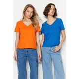 Trendyol t-shirt - orange - regular fit Cene