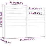  Posteljno vzglavje sivo 141x4x100 cm trdna borovina, (20647446) | Shoptok.si