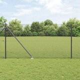  Set stupova za ograde Set od 2 Siva Čelik obložen prahom 10 x 1 m | shoptok.hr