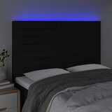  LED uzglavlje crno 144x5x118/128 cm od tkanine | shoptok.hr