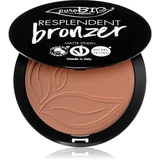 puroBIO cosmetics Resplendent bronzer z mat učinkom odtenek 03 Beige Brown 9 g