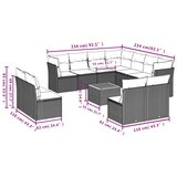  12-dijelni set vrtnih sofa od poliratana s jastucima crni | shoptok.hr