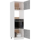 Ormarić za mikrovalnu siva boja betona 60x57x207 cm od iverice | shoptok.hr