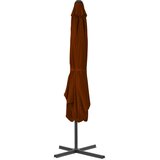  Vrtni suncobran s čeličnim stupom 250 x 250 x 230 cm terakota | shoptok.hr