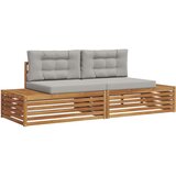  Set vanjskih sofa s jastukom 6 Komad Prirodna i svijetlo siva | shoptok.hr