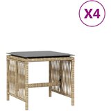 Maison Chic Vrtni stolčki - Vrtni stoli z blazinami 4 kosi bež 41x41x36 cm poli ratan JS1111, (21877864) Cene