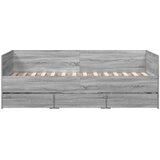 vidaXL Dnevni krevet s ladicama boja sivog hrasta 90 x 190 cm drveni | shoptok.hr