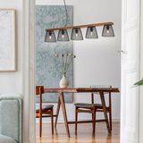 BRILONER 4077-055 - Luster na sajli WOOD & STYLE 5xE14/25W/230V | Eponuda.com