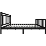  Okvir za krevet od masivnog drva crni 200 x 200 cm | shoptok.hr