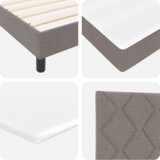 Box Postelja z vzmetnico z vzmetnico Taupe 200 x 100 cm Poliester, (5000128526) | Shoptok.si