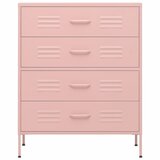  Ladičar ružičasti 80 x 35 x 101,5 cm čelični | shoptok.hr