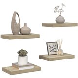  Plutajuće zidne police 4 kom boja hrasta 40 x 23 x 3,8 cm MDF | Eponuda.ba