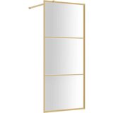  Stijenka za walk-in tuš s prozirnim staklom ESG zlatna 80x195cm | shoptok.hr