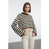 Trendyol Khaki Crew Neck Crop Knitwear Sweater Cene