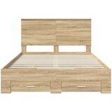  Konstrukcija postelje Sonoma hrast 150 x 200 cm Konstruiran les, (5000103941) | Shoptok.si
