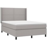 box spring s madracem LED svjetlosivi 140x200 cm tkanina | shoptok.hr