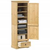 The Living Store Garderobna omara Corona 55x38x170 cm trdna borovina - Garderobna Omara, (21660812) Cene