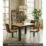 KARA stolica - baršunasto smeđa / kromirane noge x 1 | shoptok.hr