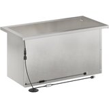  Vrtna posuda za sadnju s LED svjetlom Srebrna 30 x 60 x 30 cm | shoptok.hr