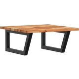 vidaXL Stenska polica za umivalnik jeklo in trden akacijev les | Shoptok.si